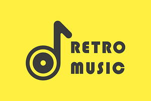 Retro Music Logo Design Icon, a Branding & Logo Template by Morvana Crew