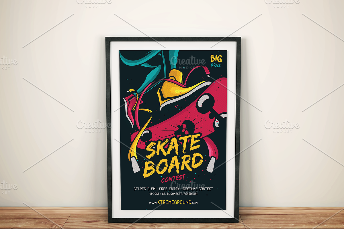 Skateboard Halloween Contest, a Flyer Template by SNK's (Photo 3 of 3)