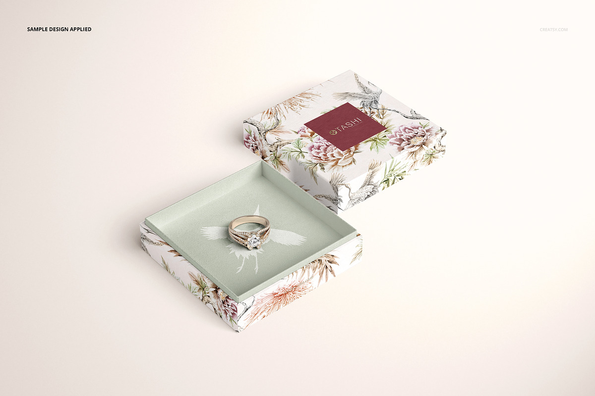 Jewelry Box Mockup Set, a Packaging Mockup by creatsy2 (Photo 4 of 9)