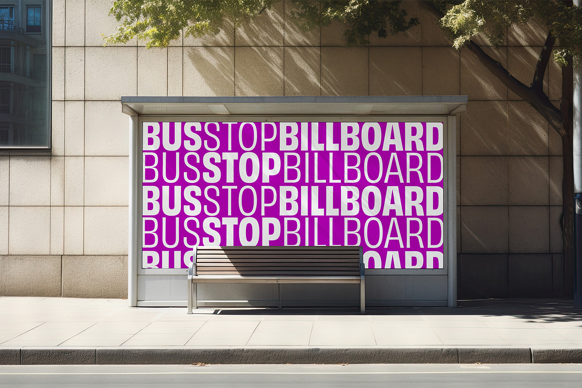 Bus Stop Billboard Mockup PSD, an Advertising Mockup by 4NVRdotcom Mockups