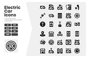 Electric Car Icons Pack, a Solid Icon by erifqizeicon (Thumbnail 4 of 4)