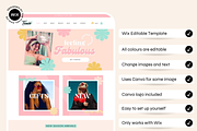 Wix Website Template Bright Retro, a Wix Template by The Pixel Palace (Thumbnail 2 of 10)