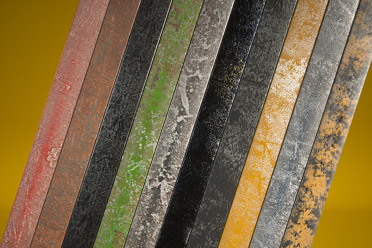 10 Grunge Metal Mats for C4D Octane, a Textures & Material 3D Model by 3DTreatment (Photo 14 of 14)