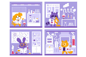 Vector illustration of a set with, an Illustration by Sabelskaya