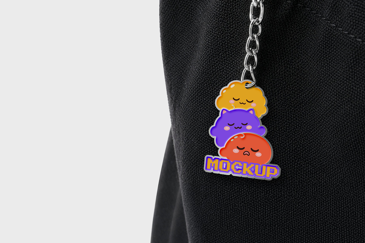 Metal Keychain Mockup, a Merchandise Mockup by Mockthethics. (Photo 2 of 2)