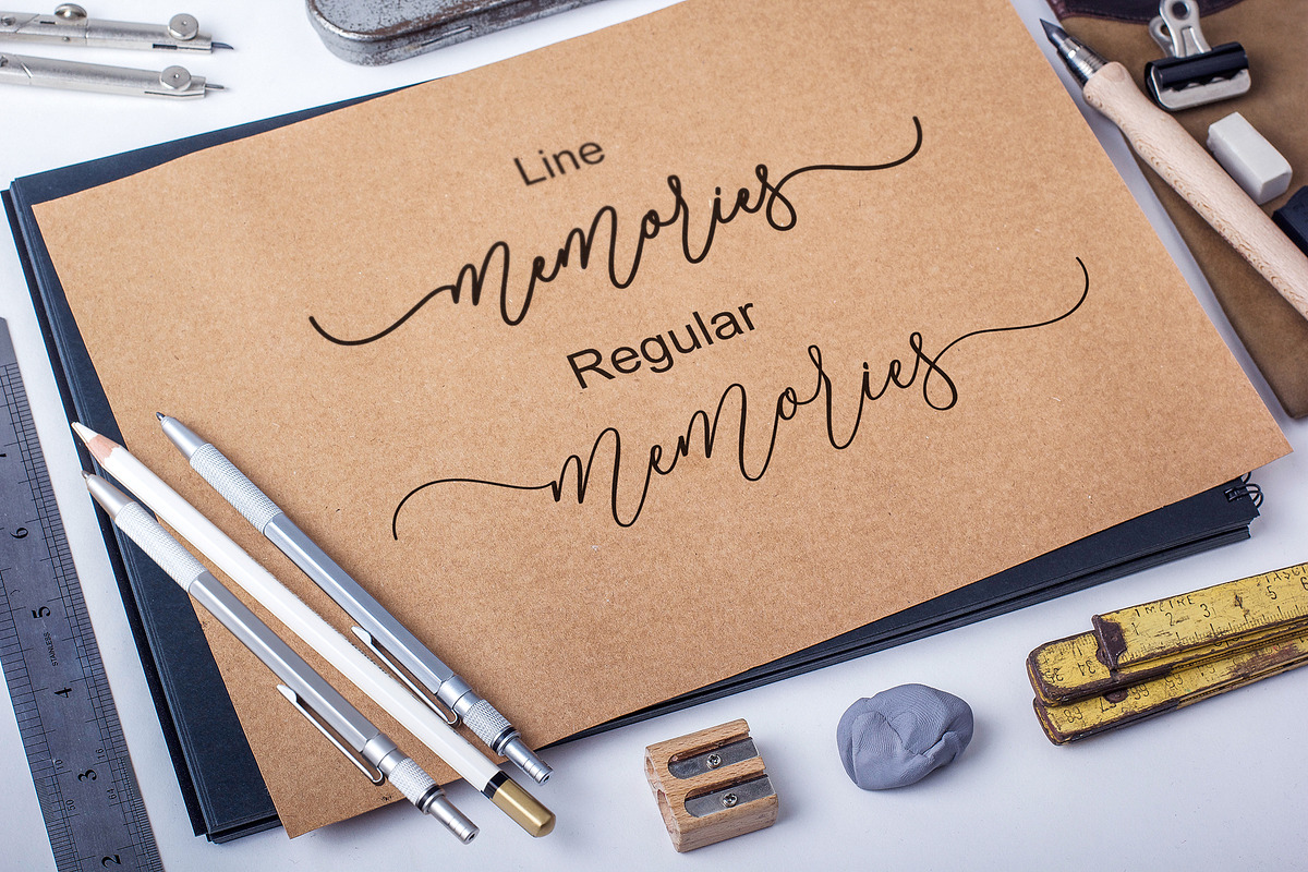 Memories, a Script Font by PollemSt (Photo 4 of 9)