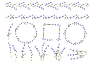 Lavender collection includes flowers, an Object Illustration by Tati_Kli