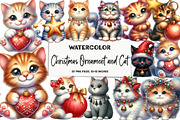 Christmas Ornament and Cat Clipart, an Illustration by DreamArtGraphic (Thumbnail 1 of 5)