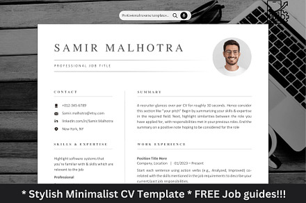 Modern Digital Word Resume Template