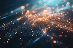 A mesmerizing abstract representation of a digital landscape, featuring glowing, a Photo by Textures & Backgrounds