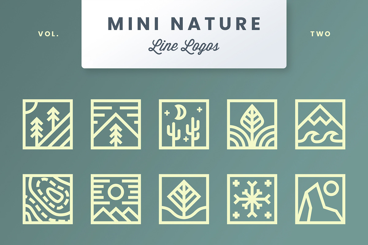 Mini Nature Line Logos - Volume 2, a Branding & Logo Template by Build Interactive (Photo 1 of 6)