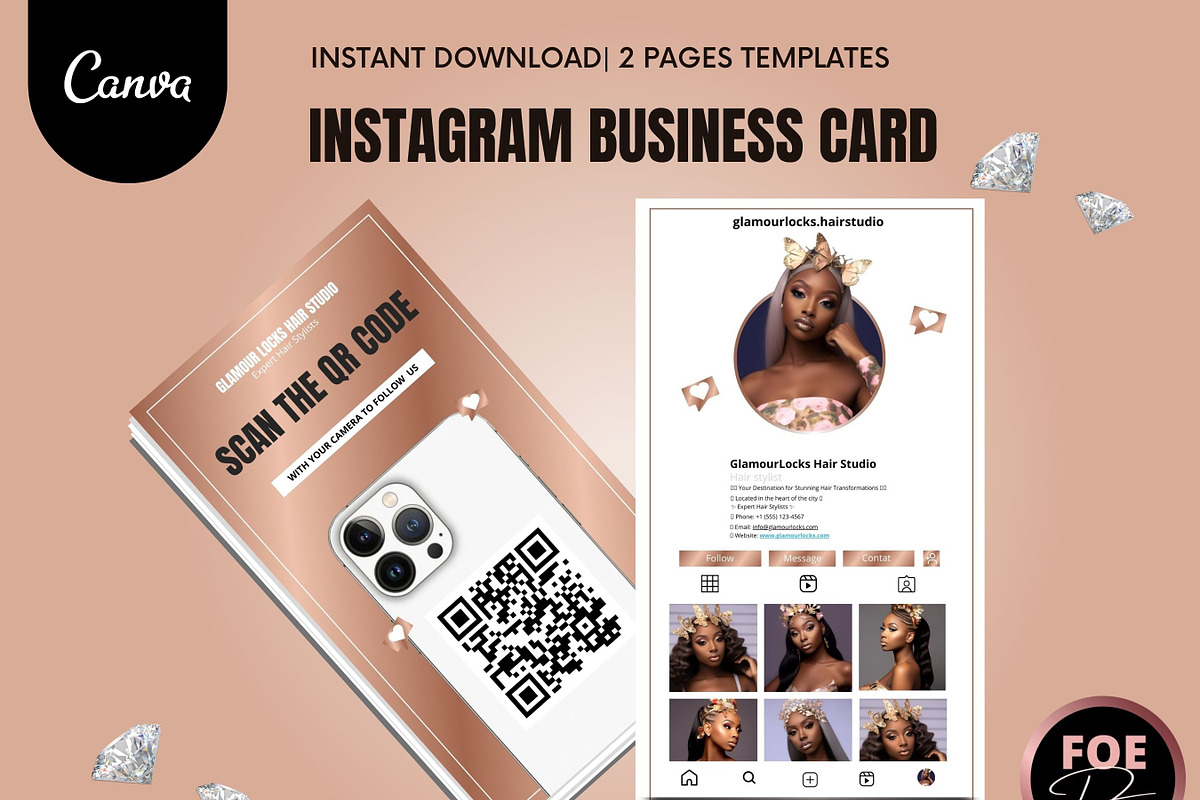 2023 Instagram Business Card, a Social Media Template by Foedesigner (Photo 2 of 6)