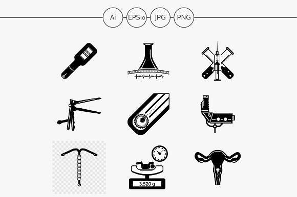Gynecology Black Design Icon. Part 2