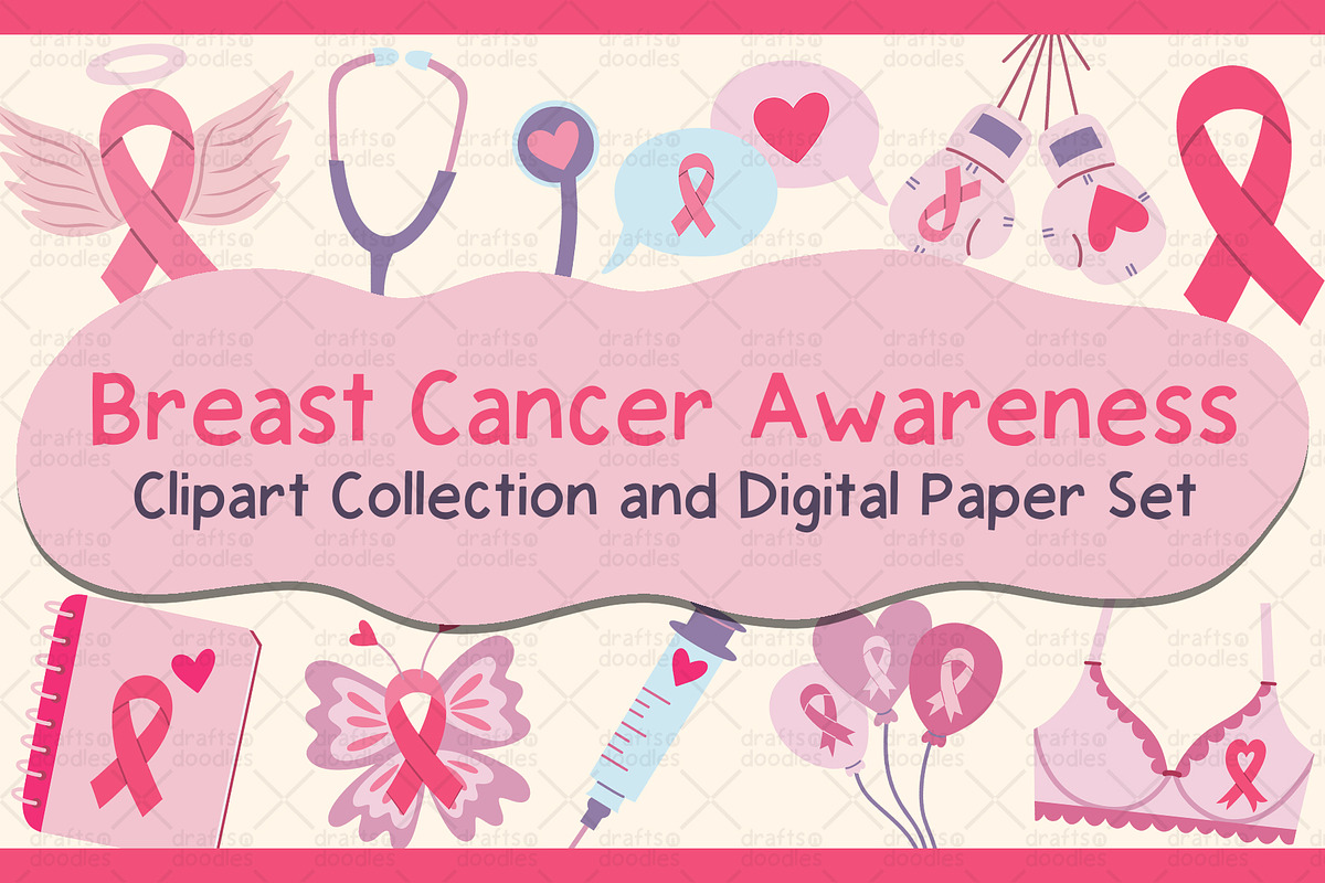 Breast Cancer Awareness Graphic Set, a Pattern Graphic by Drafts n Doodles (Photo 1 of 6)