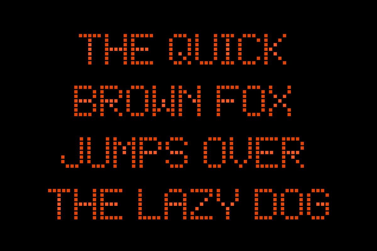 Square Dot-Matrix Display Font preview 3
