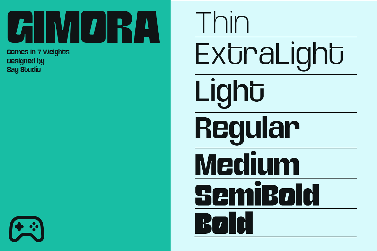 Gimora - Display Family Typeface, a Sans Serif Font by Say Studio (Photo 4 of 16)