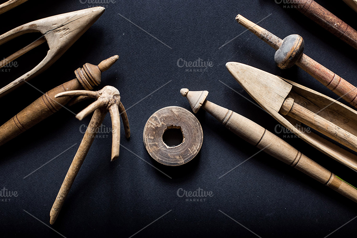 hand weaving tools, vintage loom, an Industrial Photo by VetalStock (Photo 11 of 11)