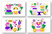 10 Online Fundraising Illustration, a Finance Illustration by denayunebgt (Thumbnail 3 of 4)