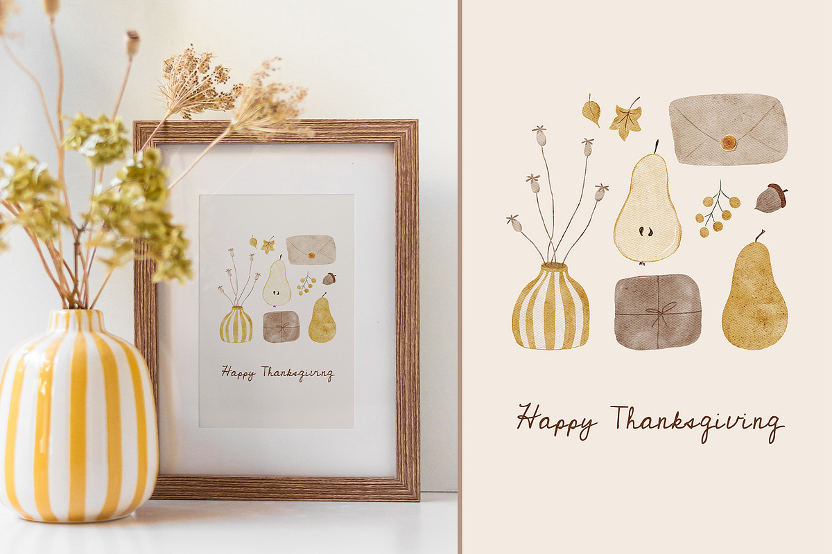Cozy Autumn | Cliparts and Patterns, an Object Illustration by OkPen (Photo 6 of 18)