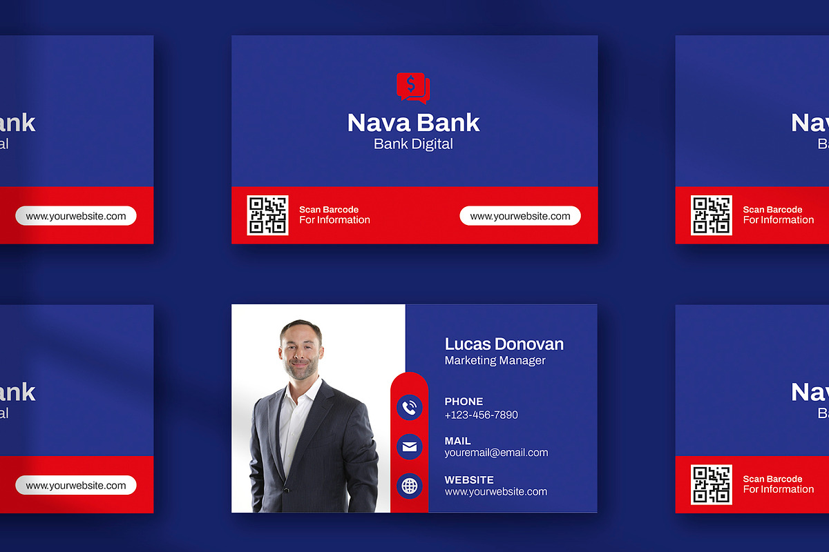 Nava Bank - Business Card, a Business Card Template by Esensifiksi.studio (Photo 2 of 3)