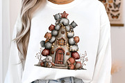 Whimsical Christmas Tree Clipart, a Transportation Illustration by SinaCreation (Thumbnail 5 of 9)
