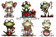''Coquette Christmas Frog Clipart'', an Illustration by Craft Nest (Thumbnail 8 of 8)