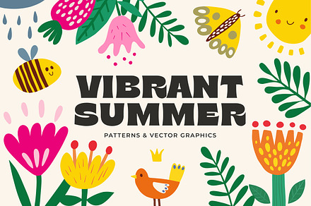 VIBRANT SUMMER patterns & graphics