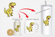 Smiling T-Rex Clipart, a Graphic by Artnoy (Thumbnail 4 of 5)