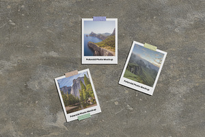 Realistic Polaroid Photo Mockup