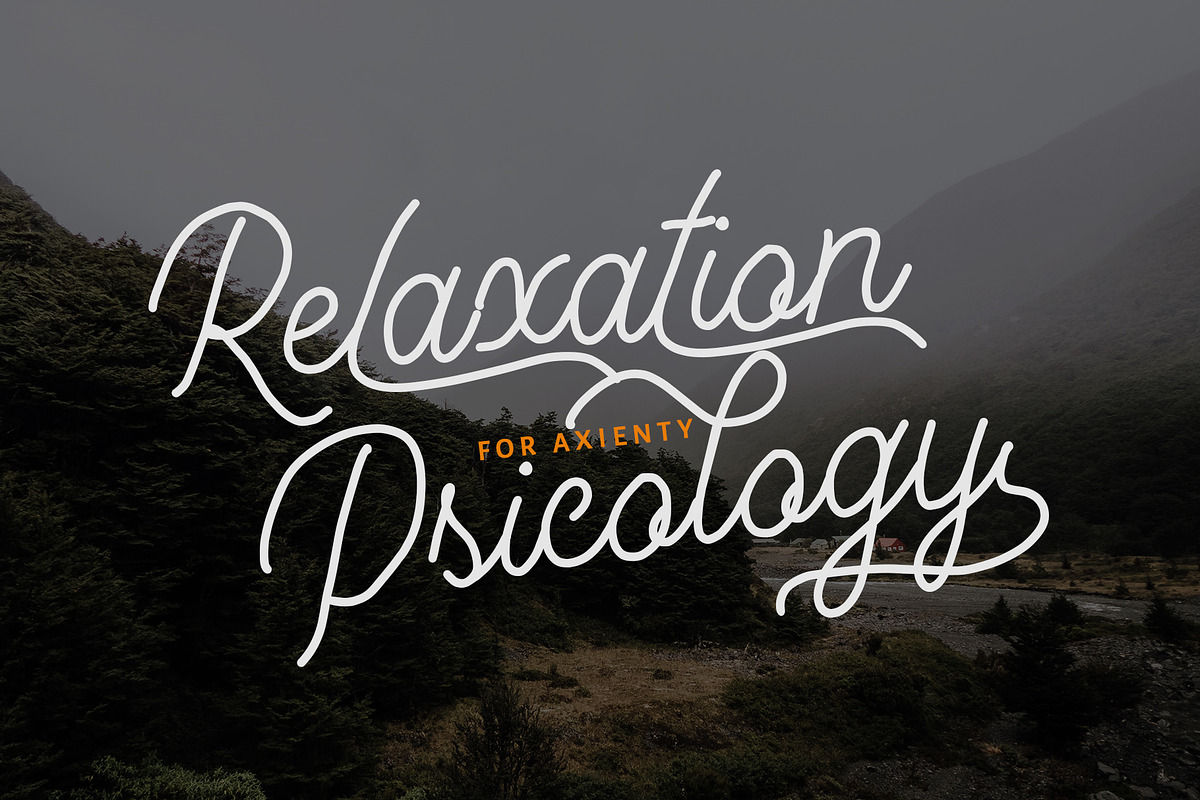 Nattalie Monoline Font preview 6