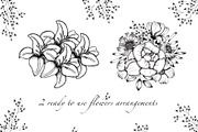 Black and White Botanical Collection, an Illustration by TanataDesign (Thumbnail 4 of 8)