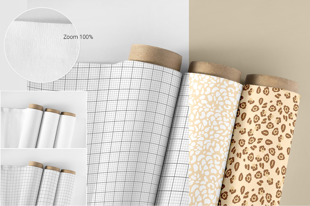 Fabric Rolls Mockup | Layered, a Product Mockup by bazarova (Photo 2 of 9)
