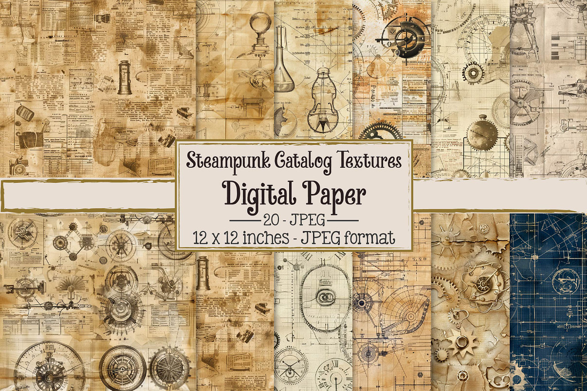 Steampunk Catalog Textures, a Texture Illustration by DreamPrint404 (Photo 1 of 5)