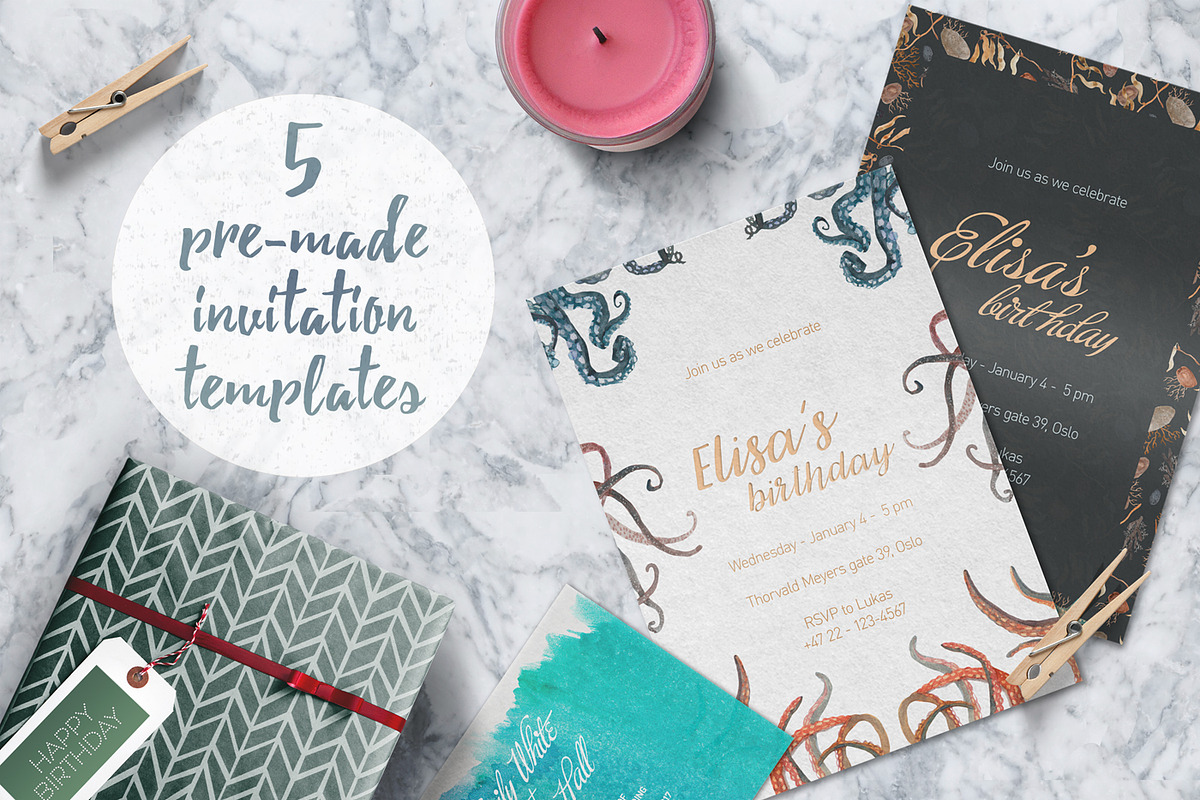 Watercolor Design Set | Muriel, an Illustration by Elisa Ursa (Photo 4 of 7)