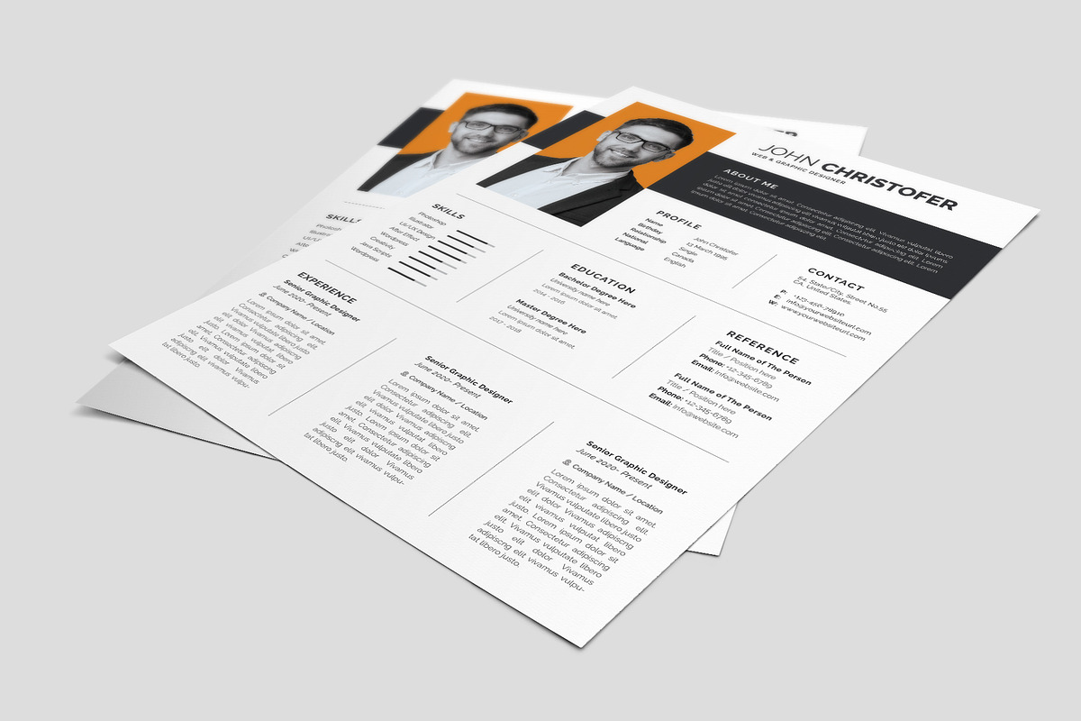 Modern Resume Template CV preview 5