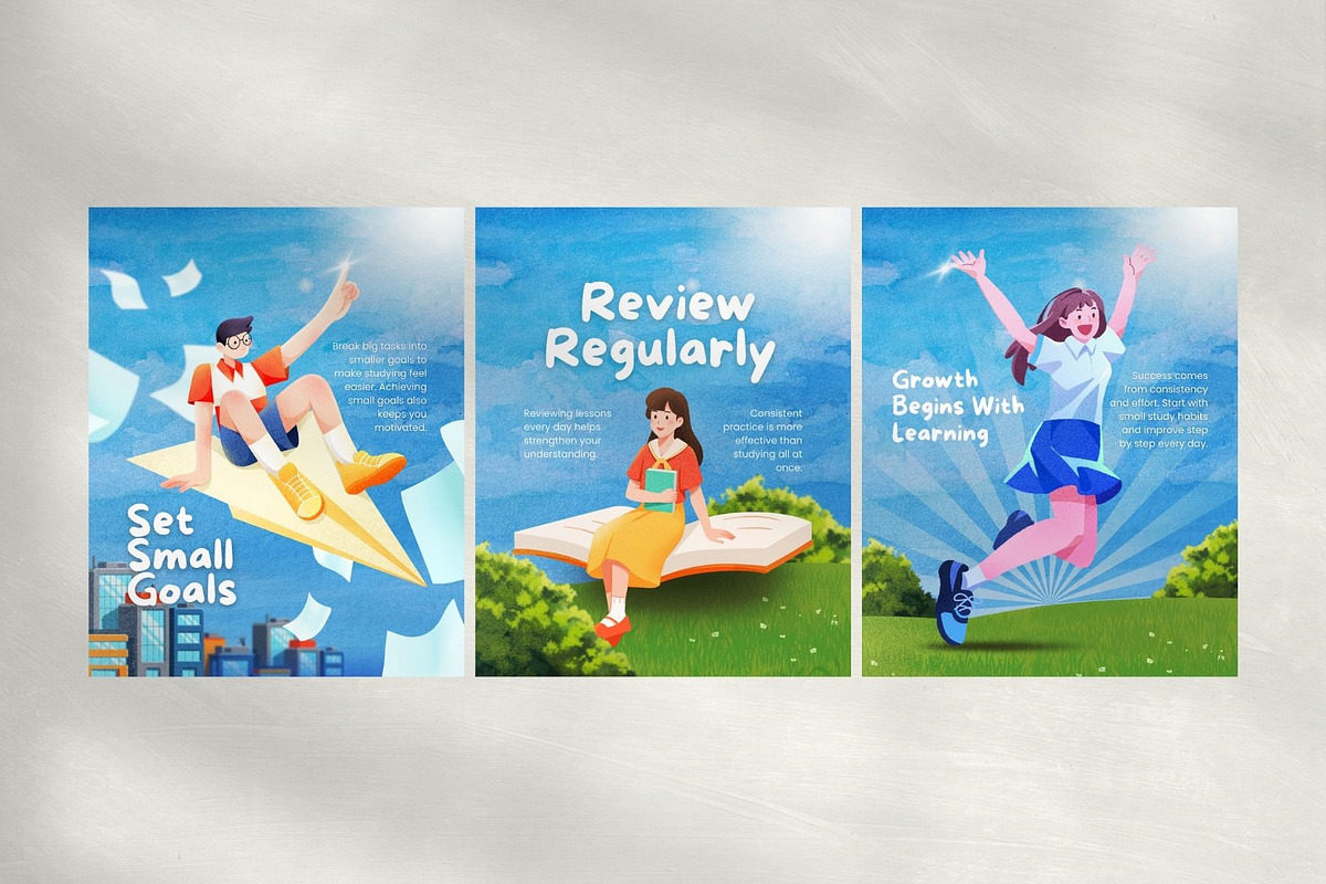 Study Tips Carousel Canva, a Social Media Template by Dstudio (Photo 4 of 4)