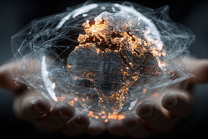 Digital Globe in Hands, a Nature Photo by Ales Munt