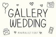 Gallery Wedding Handrawn font
