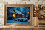Cozy Winter House Stock Photo, a Holiday Photo by Aura Canyon HQ (Thumbnail 4 of 7)