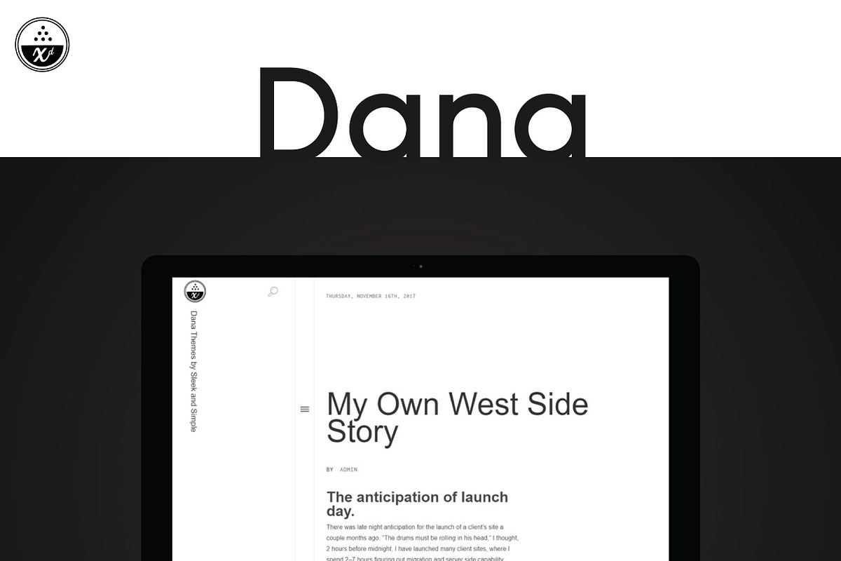 Dana Wordpress Theme, a WordPress Template by Pixel Co. (Photo 1 of 4)