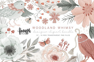 WOODLAND WHIMSY CLIPART BUNDLE DH