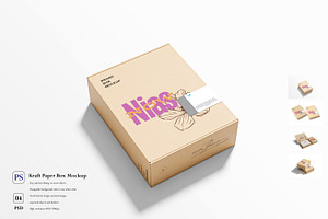 Kraft Paper Box Mockup