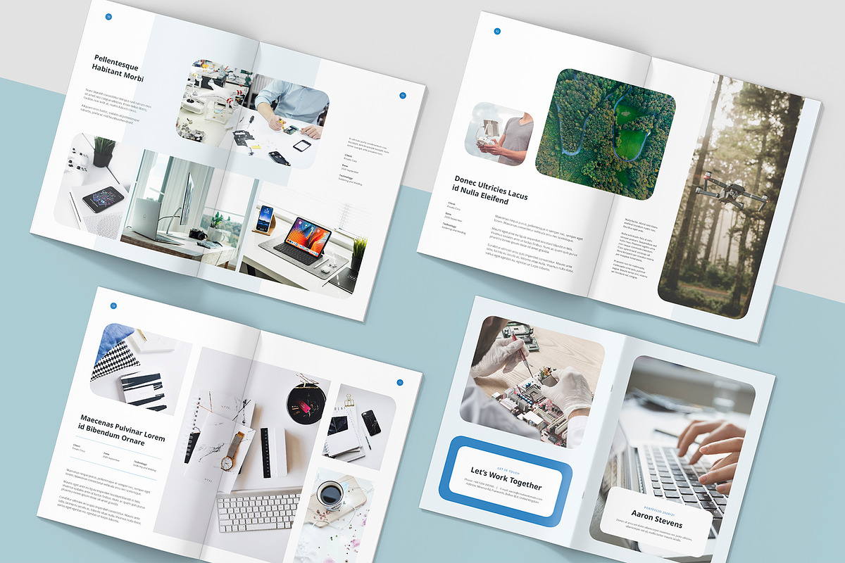 IT Service Personal Portfolio Canva, a Brochure Template by artbart (Photo 3 of 6)