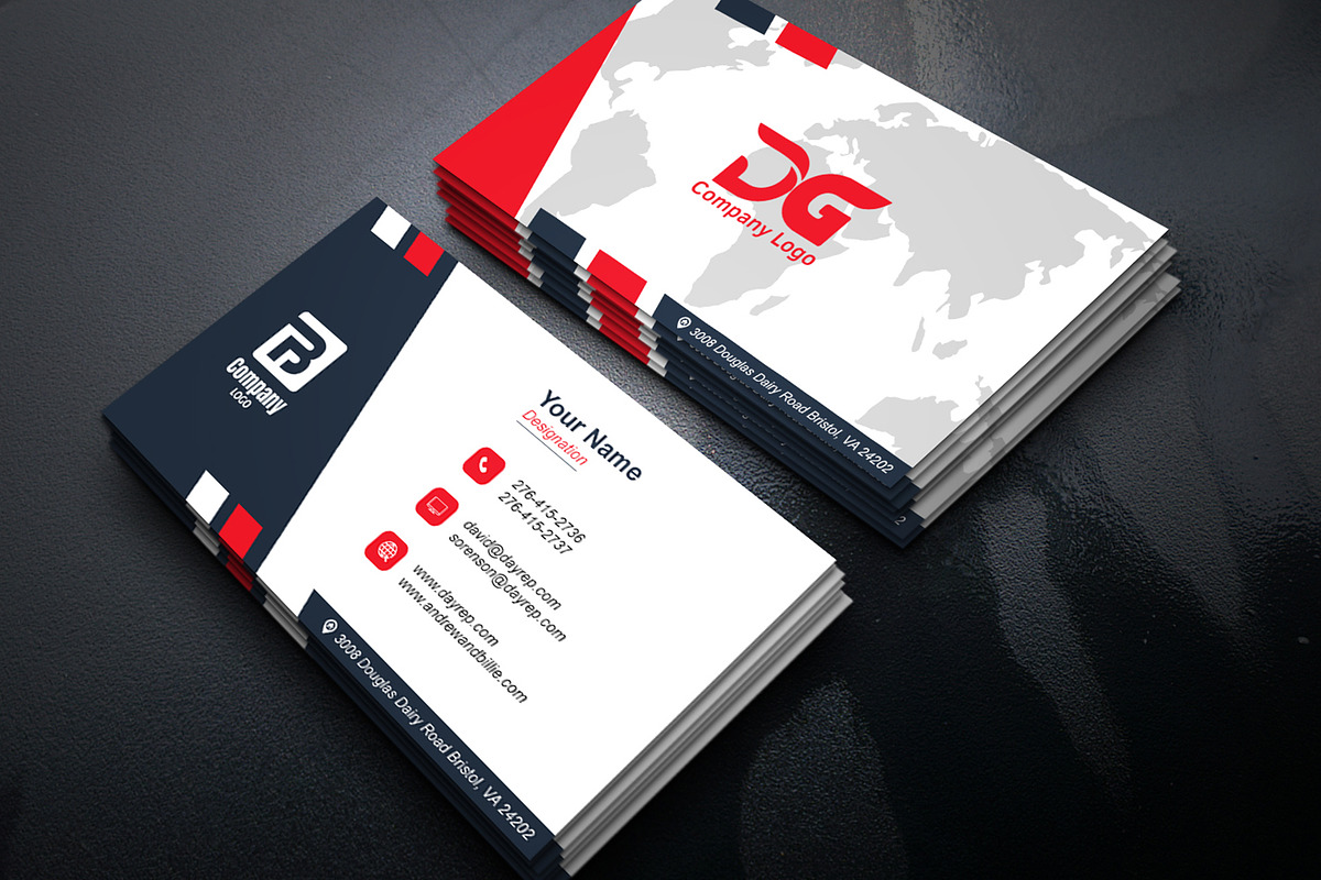 Office Staff Business Card Template