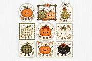 Kawaii Fall Pumpkin Sublimation, a Seasonal Illustration by Rose Art (Thumbnail 4 of 4)