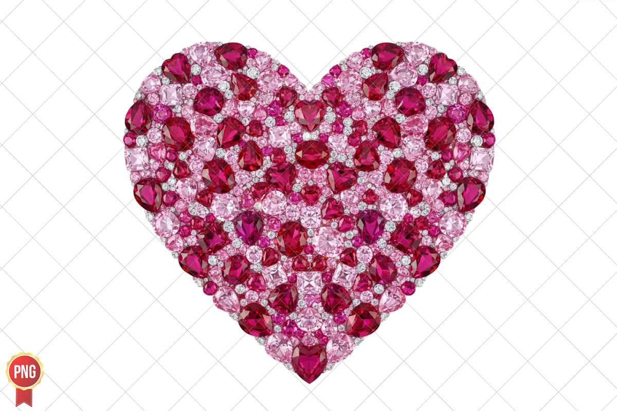 Diamond Glitter Valentine Heart Png, an Illustration by SinaCreation (Photo 1 of 6)