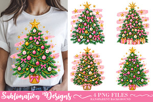 Preppy Christmas Tree PNG, a Work Illustration by SinaCreation