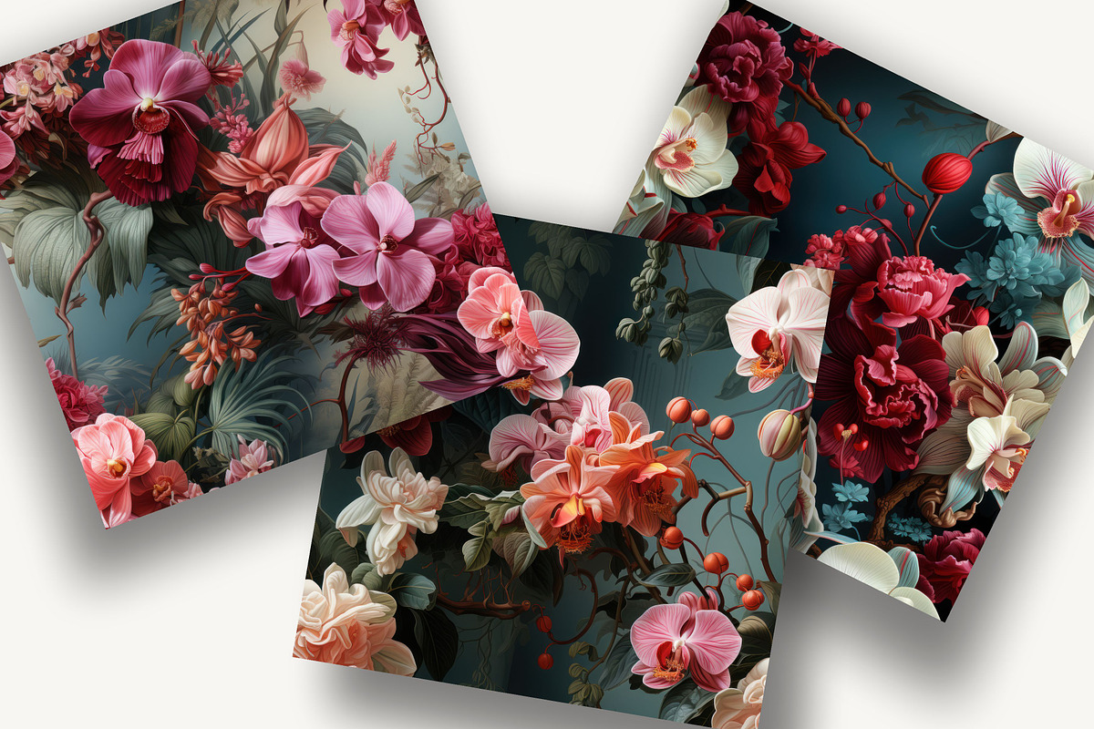Orchid Tropical Patterns Set, a Pattern Graphic by LoveDesignShop (Photo 3 of 5)