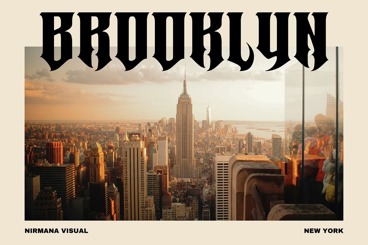 Metrim - Logo Font, a Blackletter Font by Nirmana Visual (Photo 2 of 16)