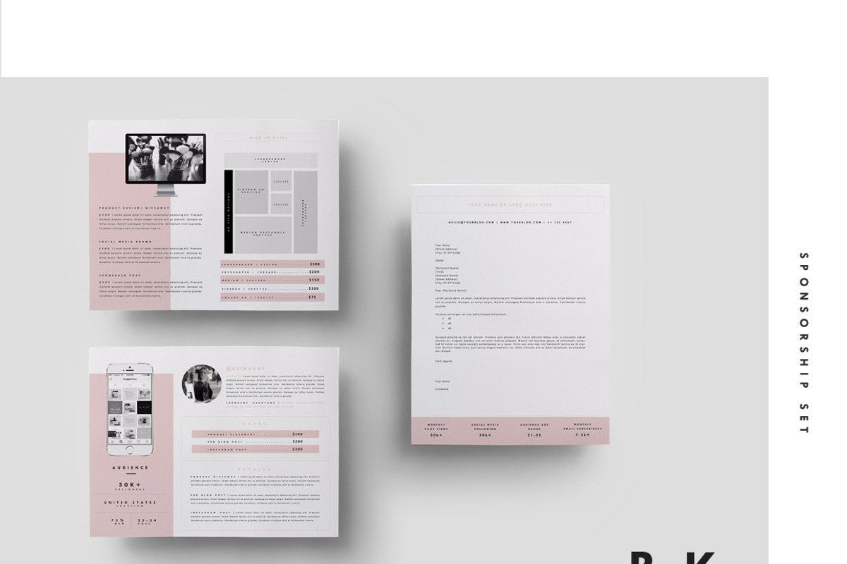 Social Media Kit Template Set | 6Pgs, a Social Media Template by Blogger Kit Co. (Photo 3 of 5)